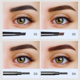 long lasting and waterproof Triangle eyebrow Pencil With Brush (Dark Brown)