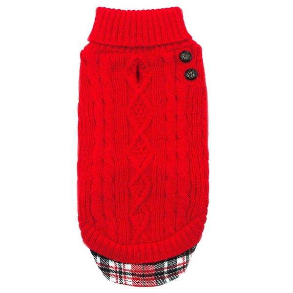 KYEESE Christmas Dog Sweaters for Small Dogs Turtleneck Red Dog