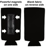 Magnetic Neoprene Collapsible Slim Can Coolie (Black, 2)