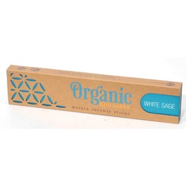 Organic Goodness Incense Sticks - 3 Pack: Lavender, Frankincense and White Sage. Total 45 Grams (Over 96% Organic Materials Used) with Ceramic Burner (Saucer not Included)