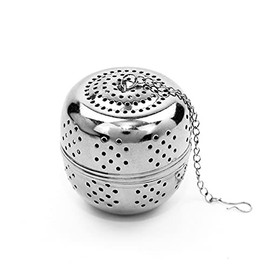 Tea Strainers with Fine Mesh, Stainless Steel Mesh Tea Ball Infuser Tea Filter and Steeper with Extended Chain Hook for Loose Tea Leaves Spices Seasonings