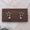 Erimberate Bohemian Star Dangle Earrings Silver Hollow Stars Stud Earring