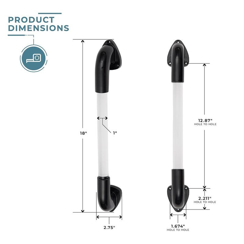 Manufacturer's Select ITC Economical 18” IllumaGrip Assist Handle with LED