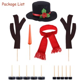 Snowman Kit Snowman Decorating Kits Snowman Making Kit Decoration - 15PCS