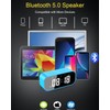 AFK Digital Alarm Clock with Bluetooth Speaker,Desk Clock for Bedrooms,Small