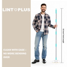 63‘’Ultra Long Heavy Duty Carpet Rake - Efficient Pet Hair Remover for Carpets, Rugs & Furniture, Deep Cleaning Carpet Scraper, Durable Home Use Tool by LINTPLUS