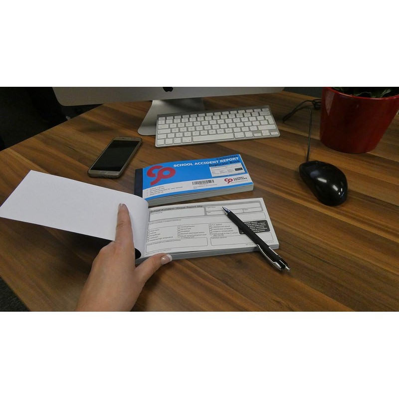 Cherry School Accident Report Book | 2-Part Carbonless Duplicate Book