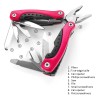 Humbee, 8 Function Multi-tool Red, Multi Function Pliers, Stainless steel