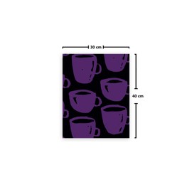 Le Jardin du Lin Printed Cotton Bags with Drawstring, Shopping Bag, Fabric Bag, Fabric Bag, Vegetable Bag, Reusable, Environmentally Friendly, Multipurpose, Foldable, Size: 30 x 40 cm