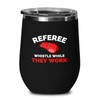 Luxe Gifting Referee Black Edition Wine Tumbler 12oz - Whistle