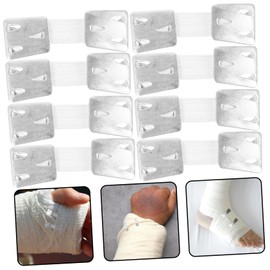 FOMIYES 50pcs Aluminum Buckle Bandage Clips Bandage Fastener Clamp for Elastic Crepe Easy Fasten Fix Metal Rubber Construction