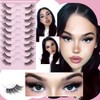 FANXITON Half Lashes Natural Look Wispy 10 Pairs Cat Eye