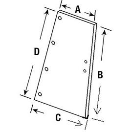 RAParts 109319C2 Cab Glass Rear Quarter Window RH or LH Fits International 886 1486 986 1586 1086