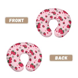 TSVAGA Nursing Pillow Cover Girls Strawberry Breastfeeding Pillow Cover for Baby Snug Fits Newborn Nursing Pillow Case, Super Soft Breathable