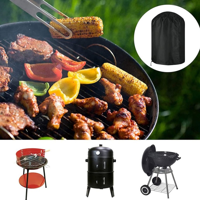 Barrel BBQ Cover Small Kettle Barbecue Grill Cover Waterproof Heavy