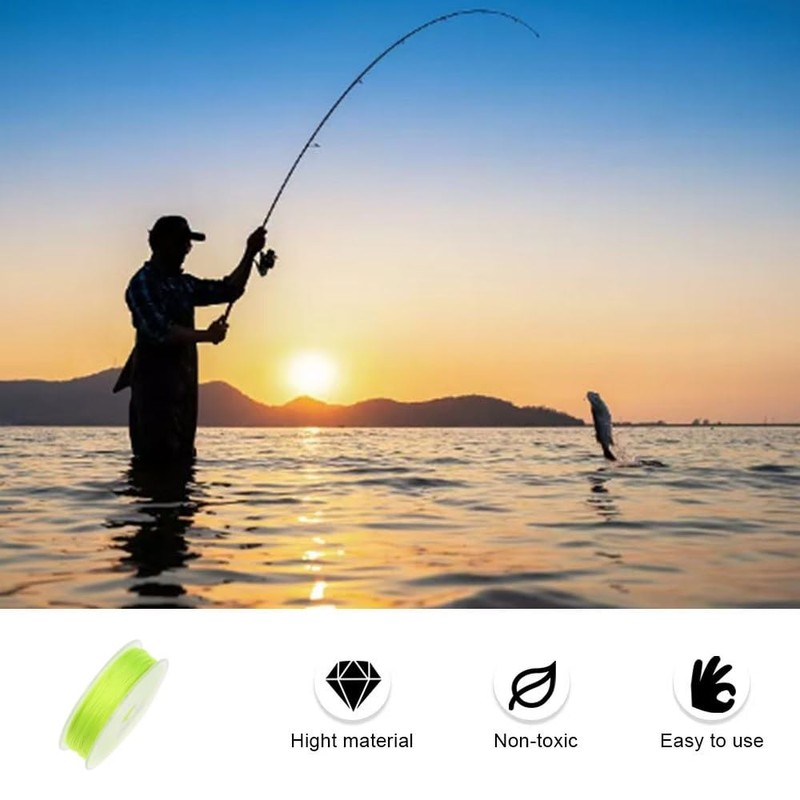Fly Line Backing, 8 Strands, 20LB Test, 50 Metres (Fluorescent