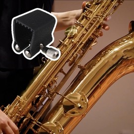 Yibuy Leather Ligature for Soprano Saxophone Mouthpiece, Black, Straight Length: 75mm, Synthetic Leather, Improved Sound Quality