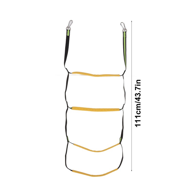 Boat Rope Ladder 4 Steps Foldable Portable Rope Boarding Ladder