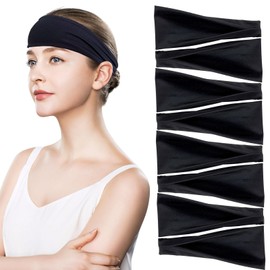 Snyvpra Schweißband Stirn Damen – 95% Baumwolle Elastische Schweißband Stirn und Kopf, Dünn Sport Haarband für Yoga, Fitness, Laufen, Kosmetik – 8 Stück Unisex Schweißband Stirn für Damen und Herren
