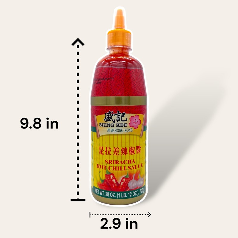 Shing Kee Sriracha Hot Chili Sauce - 28 oz., Bigger