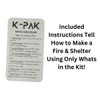 K-Pak Survival K-Pak Survival Care Package, Pocket-Sized Outdoor Survival Kit