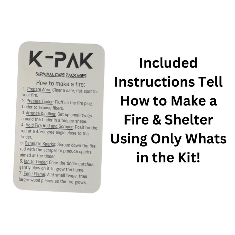K-Pak Survival K-Pak Survival Care Package, Pocket-Sized Outdoor Survival Kit