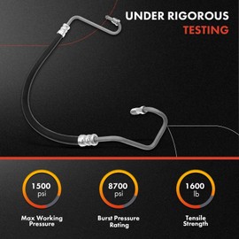 A-Premium Power Steering Pressure Hose Line Assembly Compatible with Jeep Wrangler 1997-2002, TJ 1997-2002, 4.0L, Pump to Rack/Gear