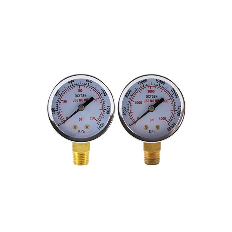 Low and High Pressure Gauges for Oxygen Regulator - 2