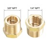 sourcing map Brass Pipe Fitting Reducer Adapter 3/8" NPT Male