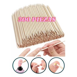 300 Piezas Palitos De Naranjo Para Remover la Cutícula de las Uñas, Manicura y Pedidcura