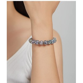 WOSTU March Birthstone Bead Charms for Charms Bracelets for Gifts for Mother Sister Daughter Women for Birthday Thanksgiving Christmas