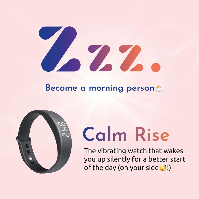 Zzz. CalmRise Vibrating Alarm Clock to Wake Up Silently and