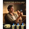 All-in-one Torch Lighter with Straight Sharp Tool, Built-in Punch, Holder,