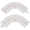 GARDINIA Round Arch GE1 with End Piece, White, 1 Pair,