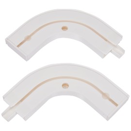 GARDINIA Round Arch GE1 with End Piece, White, 1 Pair, 13.5/13.5 cm