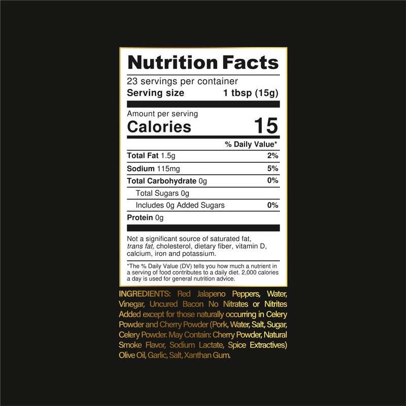 Baconic Hot Sauce with Real Bacon Bits – Zero Sugar,