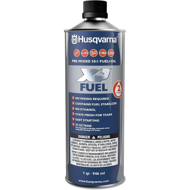 Husqvarna XP Pre-Mixed Fuel and Engine Oil Quart (3 Pack),Blue