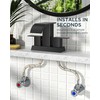 FORIOUS 4 Inch Centerset Matte Black Bathroom Faucet, 2 or