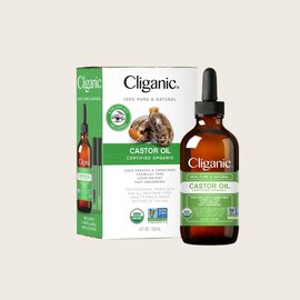 Cliganic Organic Castor Oil for Hydrating and Moisturizing Haircare with Eyelash & Brow Kit Hydrate - Size: 4oz