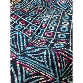 Sky Blue, Navy, Purple & Black Fabric (%100 Cotton)