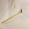 Neodrain 36-in Brushed Brass Rectangular Linear Shower Drain with Brick