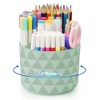 360-Degree Rotating Desk Organizer with Diamond Pattern