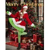 Boveco Christmas Dress for Women 5 Pcs Furry Costume Suit