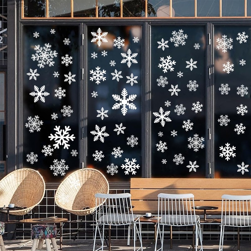 Christmas Window Stickers, Reusable PVC Double-Sided Window Stickers, Christmas Decoration