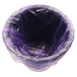 Mini Skater 5 Rolls of 100 Pack Medium Garbage Bags Thick Trash Bags Durable Environmental Cleaning Waste Plastic Home Kitchen Tool for Bathroom Bedroom Home Kitchen Office Garden(Purple)