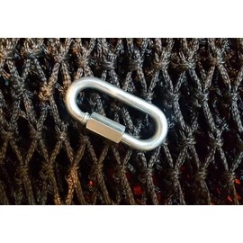 Trickle Net Screw Gate Rope Ring - 8mm Horse Safe Carabiner Clip - No Snap Hook - Easy & Safe Hay Net Fastening - Strong Metal Connector Slow Feeders – Extends Your Net Life