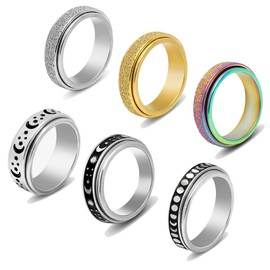 To My Daughter Ring Fidget Ring for Women Daughter Gift from Mom Anxiety Relief Ring Beads Adjustable Open Ring for Girls