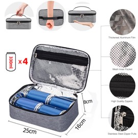 DDhayyp 3.5L Lunch Bags for Women Men, Reusable Insulated Leakproof Lunch Box Tote Bag with Oxford Fabric & Aluminum Foil Lining, Thermal Cooler Bag for Work School Picnic Travel (Grey)