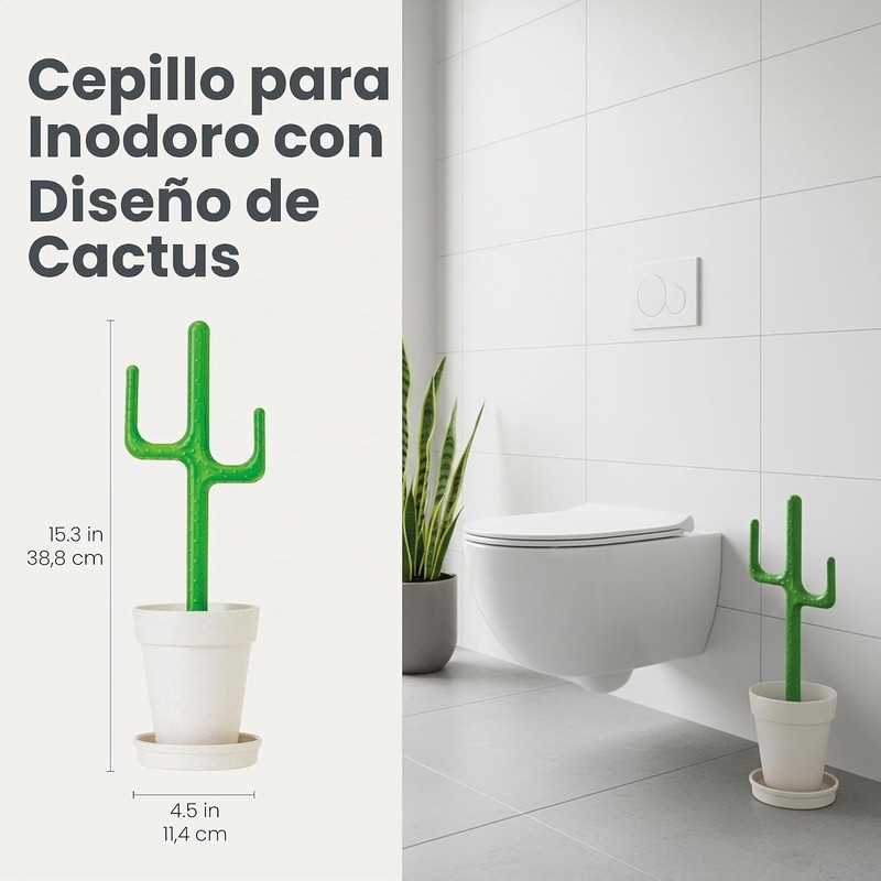Cepillo de Inodoro Cactus VIGAR 11084 – Limpieza Eco y