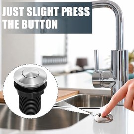 2026 Upgraded Sink Top Push Button with Air Hose Replacement, Air Switch Button for Garbage Disposal Air Actived Switch Sink Garbage Disposal Parts by Ketofa